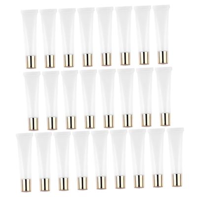 25pcs 15ml Clear Plastic Lip Gloss Containers with Cap Refillable Bottles for DIY Lip Gloss Travel Friendly Empty Squeeze Tubes for Women