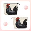 Gdshjklw Linen Makeup Bag For Women, Waterproof Travel Cosmetic Organizer Lightweight Zipper Travel Toiletry Bag Organizer Black Rooster Makeup Brushes Storage Bag view 2