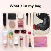 Gdshjklw Linen Makeup Bag For Women, Waterproof Travel Cosmetic Organizer Lightweight Zipper Travel Toiletry Bag Organizer Black Rooster Makeup Brushes Storage Bag view 3