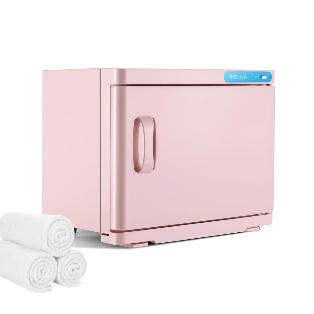 Eastmagic 23L Hot Towel Warmer Cabinet Professional Towel Heater with LED Light Extra Large Capacity Towel Warmers for Spa Massage Salon Home (Pink)