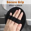 4 Pcs Exfoliating Gloves, Round Skin-Friendly Bath Towel Painless Scrubbing Mud, Black Deep Cleaning Improve Body Exfoliation view 4