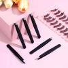 50 Pcs Eyebrow Tweezers Set Stainless Steel Slant Tip Tweezers Professional Precision Eyebrow Plucking Grooming Ingrown Growing Hair Remover for Women and Men Facial Hair view 4