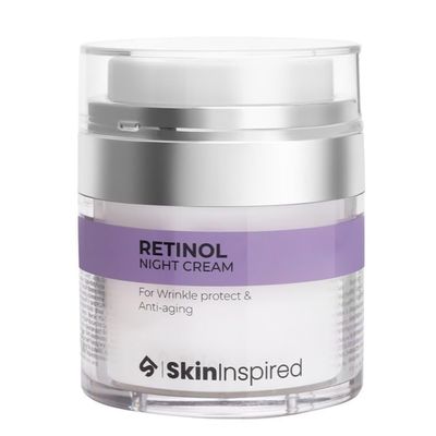 Skin'Inspired Retinol Night Cream For Wrinkles & Anti-Aging | Lightweight Cream for Age Spots, Fine Lines and Wrinkles | Anti Aging Cream For Women & Men | For All Skin Types | 1.76oz