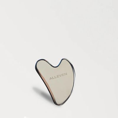 Alleven Gua Sha- Firming and Lifting Tool for Face, Neck and Body, Stainless Steel Massage Tool to Firm, Lift, Depuff, Support Lymphatic Drainage, Relieve Tension, and Boost Skin Glow
