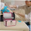 Cabilock Portable Sundries Tool Box Layered Organizer for Cosmetics Tools Capacity Hard Storage Case with Handle for Home Travel Stylish Design Light view 4
