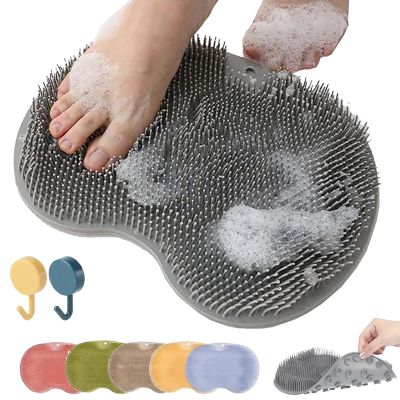 Solespa Hands-Free Silicone Foot Scrubber Mat, 2025 Upgrade Sole Spa Foot Scrubber, Wall Mount Non-Slip Exfoliating Shower Mat, for Clean Men and Women with Suction Cup (Gray)