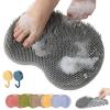 Solespa  Hands-Free Silicone Foot Scrubber Mat, 2025 Upgrade Sole Spa Foot Scrubber, Wall Mount Non-Slip Exfoliating Shower Mat, for Clean Men and Women with Suction Cup (Gray) view 1