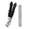 Angled Head Toenail Clippers for Seniors  Wide Jaw Nail Clippers for Thick Nails, Ergonomic Long Handle Nail Cutter with Catcher, Heavy Duty Stainless Steel Clippers for Men & Women view 1