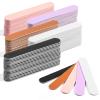Makartt Mini Nail Files: 100/180 Grit Emery Boards for Nails, 100 Pcs Disposable Doubled Sided Coarse & Fine Bulk Manicure Kit Home Salon Use(Black White Pink Purple Brown) view 1