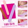 Makartt Mini Nail Files: 100/180 Grit Emery Boards for Nails, 100 Pcs Disposable Doubled Sided Coarse & Fine Bulk Manicure Kit Home Salon Use(Black White Pink Purple Brown) view 4