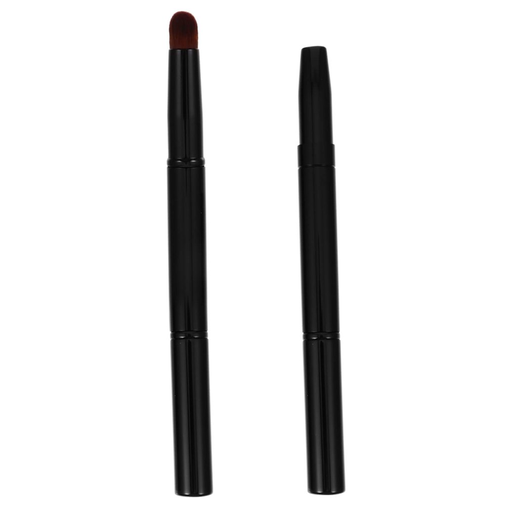 DEARMAMY 2Pcs Dual Ended Eyebrow Brush Angled Makeup Brush for Precision Application Portable Design with Cover for Eye Makeup Enthusiasts Durable and Tool