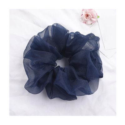 14Pcs Satin Navy Blue Scrunchies for Women, Girls, 7.9Inch Large Hair Ties Soft and Comfortable for Thick Hair Elastic, Hair Accessories, Holiday Decoration