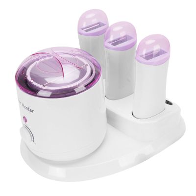 TARSHYRY 4 in 1 Wax Kit Hair Removal Waxing Kit for Women & Men Hot Warmer Pot for Face, Eyebrow, Body, Brazilian, Bikini with 3 Roll On Warmer Single Pot for Home Salon (US Plug 110V)