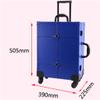 HYUWANGYU Trolley Makeup Case Travel Makeup Luggage Bag Lighting Beauty Toolbox Travel Rolling Suitcase on Wheels (Color : Blue, Size : 39 * 21 * 50cm) (Blue 39 * 21 * 50cm) view 2