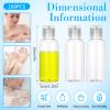 100 Pack 2 Oz Empty Travel Size Bottles Clear Plastic Travel Bottles with Flip Cap, Refillable Leak-Proof Liquid Containers for Toiletries, Lotions, Shampoo, Creams, Includes 5 Funnels view 2