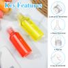 100 Pack 2 Oz Empty Travel Size Bottles Clear Plastic Travel Bottles with Flip Cap, Refillable Leak-Proof Liquid Containers for Toiletries, Lotions, Shampoo, Creams, Includes 5 Funnels view 3
