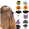 12 Pcs Halloween Hair Claw Clips,Cute PumpkinGhostBatSpiderweb and Hat Designs Halloween Hair Claws Strong Hold Jaw Clip Mini Hair Clips for Women Girls Hair Accessories view 1