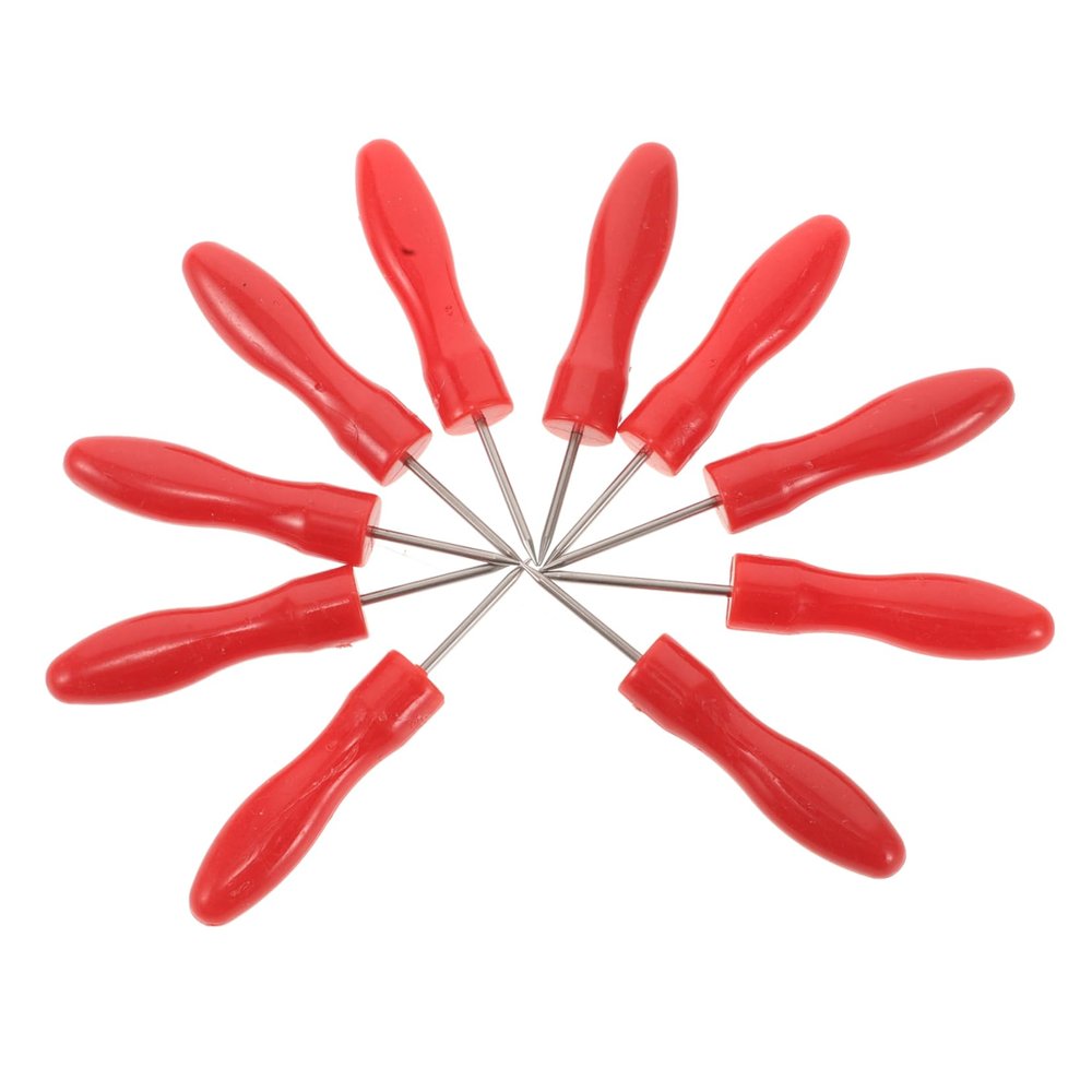 Outanaya 10pcs Ergonomic Handle Glue Bottle Piercing Needles Blocking Nozzle Tips for Lash Glue Blocking Pin Replacement Piercing Needles