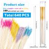 Classicseali 640pcs Earring Hole Cleaner Floss, 3.8 In Disposable Ear Piercing Floss, Piercings Hole Cleaner for Girls Women Men, 4 Colors Piercings Cleaners Flosses with Storage Tube view 3