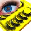 6 Pairs Volume Dramatic Look False Eyelashes Fluffy 3D Eye Lashes Long Wispy Handmade Soft Black Band Fake Eye Lashes Makeup view 1
