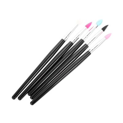 BAZEITFLOW 5Pcs Silicone Eyeshadow Applicator Compact Makeup Brushes for Lipstick Eyeshadow Lightweight Beauty Supply for Women for Travel Daily Use