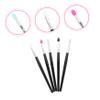 BAZEITFLOW 5Pcs Silicone Eyeshadow Applicator Compact Makeup Brushes for Lipstick Eyeshadow Lightweight Beauty Supply for Women for Travel Daily Use view 4