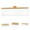 1pc Transparent Makeup Storage Box with Divided Compartment Acrylic Desktop Organizer for Cotton Pads and Accessories Convenient Section Design for Easy Access and Organization view 3