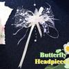 JAKAWIN White Hair Bow Butterfly Hair Clip Mesh Headpiece for Women view 2