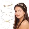 11pcs Gold Leaf Headband for Girls Women Bridal Hair Crown Roman Goddess Tiara Wedding Hair Accessories Multiple Styles Available view 1