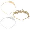 11pcs Gold Leaf Headband for Girls Women Bridal Hair Crown Roman Goddess Tiara Wedding Hair Accessories Multiple Styles Available view 4