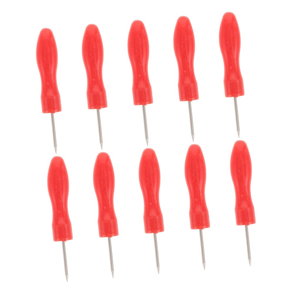 TOVINANNA 10pcs Eyelash Glue Bottle Opening Needles Blocking Stainless Steel Piercing Tools with Ergonomic Handle for Salon Supplies Essential for Smooth Flow and Maintenance