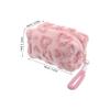 Healeved Plush Toilet Bag Makeup Travel Case Travel Skin Care Organizer Small Toiletry Bags for Women Cute Makeup Bags for Women Cute Makeup Pouch Large Makeup Bags for Pink view 2