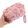 Healeved Plush Toilet Bag Makeup Travel Case Travel Skin Care Organizer Small Toiletry Bags for Women Cute Makeup Bags for Women Cute Makeup Pouch Large Makeup Bags for Pink view 4