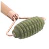 PACKOVE Jade Face Roller Massager with Wooden Handle Natural Skin Care Tool for Neck Face Eyes Promotes Relaxation Enhances Skin Texture Elasticity for Home Travel Use view 3