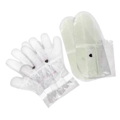 PartyKindom 1 Set Moisturizing Gloves with Paraffin Wax Covers for Hydrating for Dead Skin Removal and Nourishment Convenient Home Care Accessory