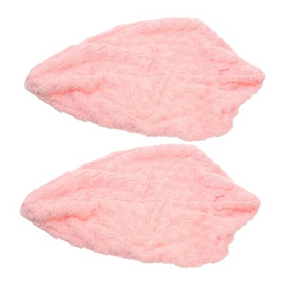 CALLARON 2pcs Coral Fleece Hair Drying Towels Quick Drying Absorbent Turban for Women Thick Water-Resistant Hair Wrap for Spa Shower and Daily Use