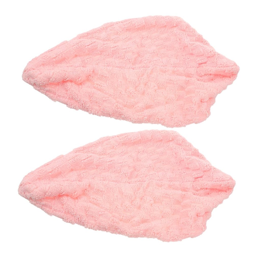 CALLARON 2pcs Coral Fleece Hair Drying Towels Quick Drying Absorbent Turban for Women Thick Water-Resistant Hair Wrap for Spa Shower and Daily Use