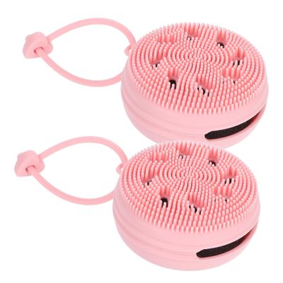 CALLARON 2pcs Soft Silicone Facial Brush for Skin Cleansing Multi-Function Manual Exfoliating Tool for Skin Types Travel-Friendly