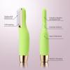 Sonic Dermaplane Razor for Women Face, Dermaplaning Tool for Face, Sonic Edge Technology, Facial Hair Removal for Women, Peach Fuzz with 8 Replaceable Blades(Green) view 4