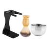 DEARMAMY 1 Set Home Beard Grooming Shaving Brush Shaving Bowl and Brush Holder for view 1