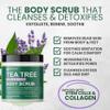 Kesmedik Pure Tea Tree Oil Body & Foot Scrub, Himalayan Salt Exfoliating Scrub with Stem Cells & Shea Butter, Antifungal Defense, Acne Support, Itchy Skin Relief, Removes Dead Skin & Rough Patches view 2