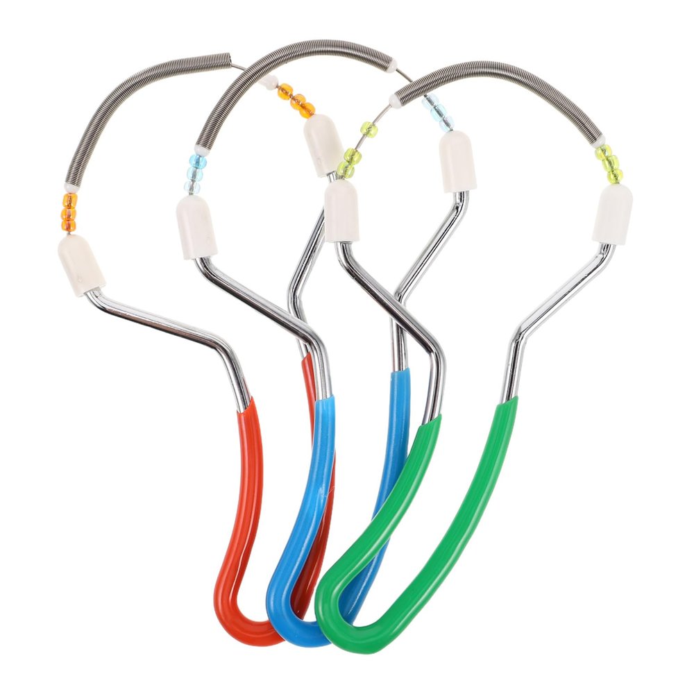 FRCOLOR 3pcs Spring Facial Hair Remover: Facial Hair Removal Threading Epilator for Face Lip Removal Roller Threading Tools