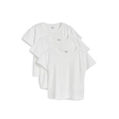 Madewell Womens Northside Crew Tee 3-Pack White XX-Large