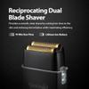 Savage Foil Shaver for Men, Professional Reciprocating Dual Blade Double Gold Foil Shaver, Hypoallergenic, 3.7V Rechargeable 90 Minute Runtime, Plug and Play, Metal Body with Panther Kyoto Design view 2
