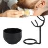 Shaving Brush Stand with Bowl: Premium Beard Grooming Kit Holder Set for Men view 3