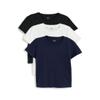 Madewell Womens Northside Crew Tee 3-Pack White Black Berry Large view 1
