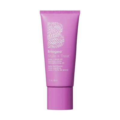 Briogeo Style + Treat Yuzu + Plum Supreme Shine Strengthening Oil  Silicone-Free Styling Oil for Shine, Moisture, and Strength  Curly & Coily Hair  Clean, Vegan Hair Oil  3 fl oz