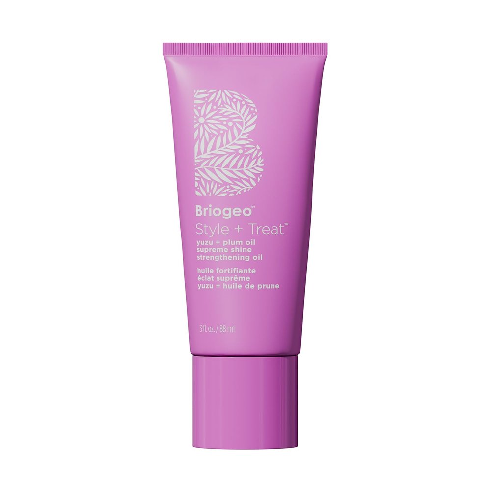Briogeo Style + Treat Yuzu + Plum Supreme Shine Strengthening Oil  Silicone-Free Styling Oil for Shine, Moisture, and Strength  Curly & Coily Hair  Clean, Vegan Hair Oil  3 fl oz