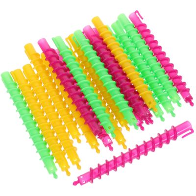 Beavorty 100pcs Perm Rods Spiral Hair Perm Rods Heatless Spiral Curlers for Hair Styling, Assorted Color, 5.90 Inch, Home & Salon Use