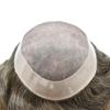 Toupee for Men Real Human Hair Pieces Durable Fine Monofilament Hair System for Men Hairpieces Replacement Unit Natural Hairline Mens Toupee8*10-120% Density#540#5 Medium Light Brown+40% Grey view 4
